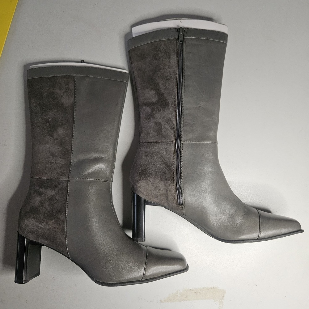 Vintage Naturalizer Womens Boots 8.5W Lancaster Grey Leather